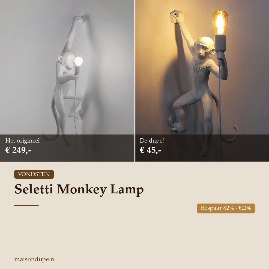 De perfecte Seletti Monkey Lamp dupe
