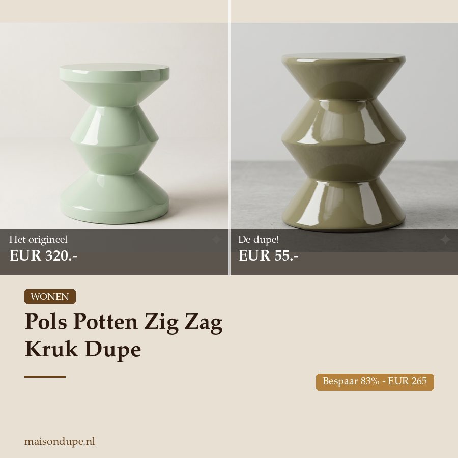 Pols Potten Zig Zag kruk dupe: Deze interieur vondst is geniaal